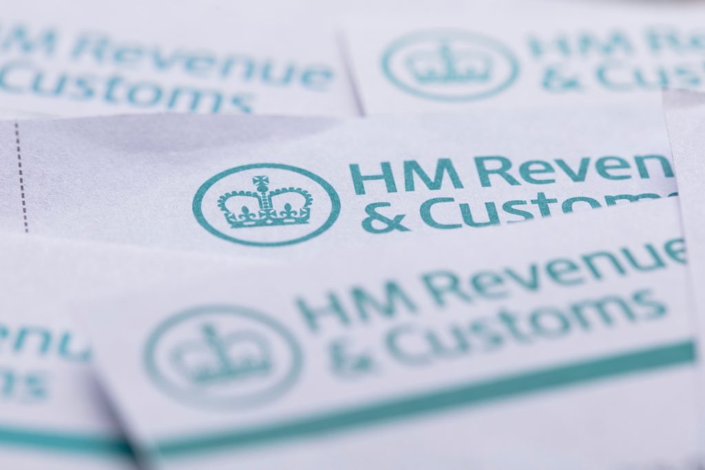 LONDON, UK January 24th 2019: HMRC, Her Majesty's Revenue and Customs tax return paperwork.
