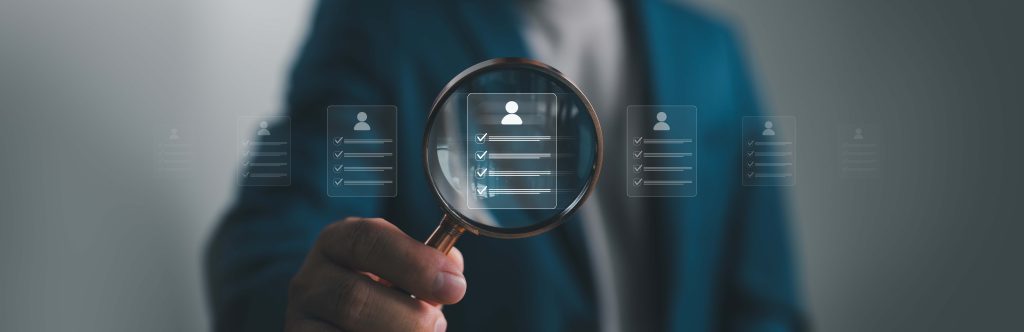 Magnify glass looking at checklist for R&D tax adviser registration requirements