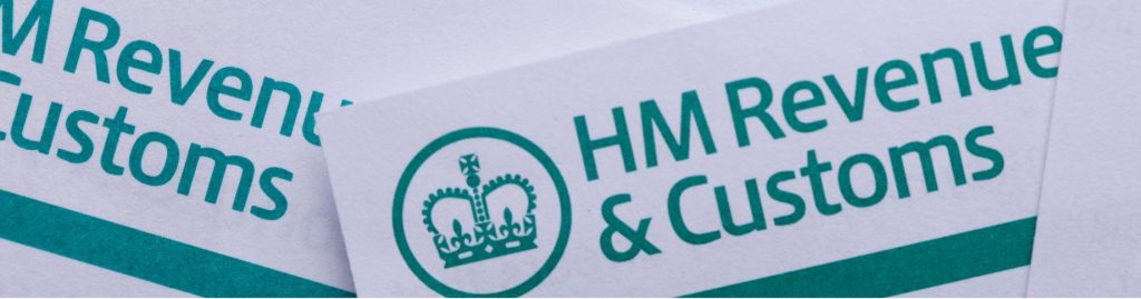 The HMRC logo on the top of a letter 